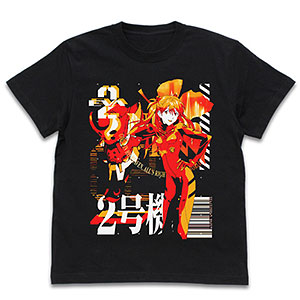 EVANGELION エヴァ2号機 アシッドグラフィックスTシャツ/BLACK-L