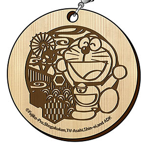 ドラえもん 切り絵シリーズ 木彫根付 ドラえもんA 笑顔