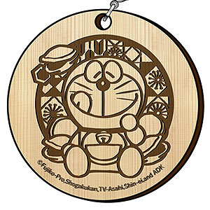 ドラえもん 切り絵シリーズ 木彫根付 ドラえもんE どら焼き