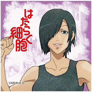 はたらく細胞 スクエア缶バッジ マクロファージ[GRANUP]《在庫切れ》