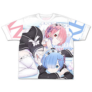 GEE！限定 Re：ゼロから始める異世界生活 レム＆ラム 冷感両面フルグラフィックTシャツ/XL
