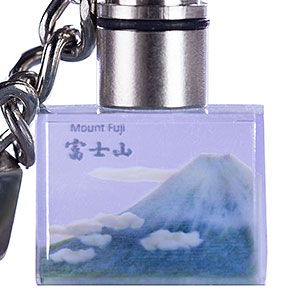 フルカラー3Dクリスタル「日光東照宮」LEDライトキーホルダー アクリル