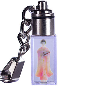 フルカラー3Dクリスタル「清水寺」LEDライトキーホルダー アクリル樹脂