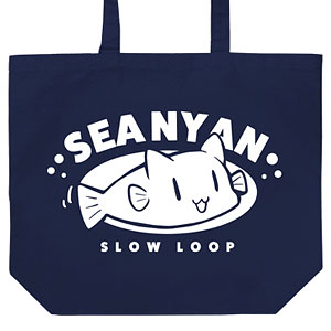 スローループ シーにゃん ラージトート/NAVY