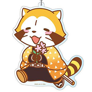 鬼滅の刃×あらいぐまラスカル デカキーホルダー 我妻善逸 ラスカルver.