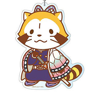 鬼滅の刃×あらいぐまラスカル デカキーホルダー 胡蝶しのぶ ラスカルver.