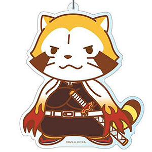 鬼滅の刃×あらいぐまラスカル デカキーホルダー 煉獄杏寿郎 ラスカルver.