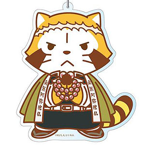 鬼滅の刃×あらいぐまラスカル デカキーホルダー 悲鳴嶼行冥 ラスカルver.