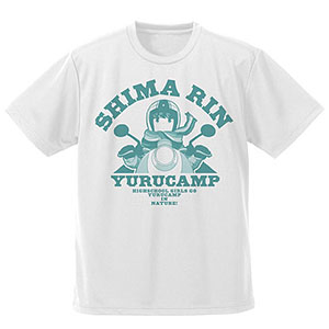ゆるキャン△』 志摩リンとスクーター フルグラフィックTシャツ/WHITE