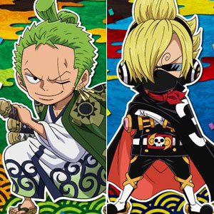 ONE PIECE B5サイズ下じき ワノ国 Ver. D：モモの助＆小紫/お玉＆お菊