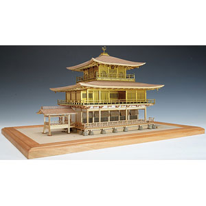 木製模型 建築 1/75 鹿苑寺 金閣 ゴールド仕様(改良版)
