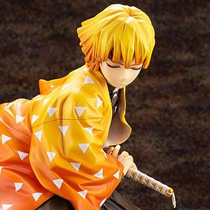 中古】(本体B+/箱B)【特典】ARTFX J 鬼滅の刃 我妻善逸 1/8 完成