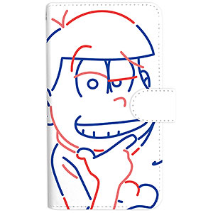 おそ松さん おそ松 ラインアート 手帳型スマホケース(Lサイズ)