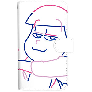 おそ松さん トド松 ラインアート 手帳型スマホケース(Mサイズ)
