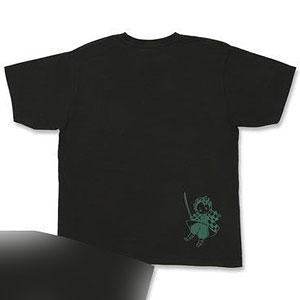 ゆるっと鬼滅の刃 モチーフ柄Tシャツ 炭治郎 M ブラック
