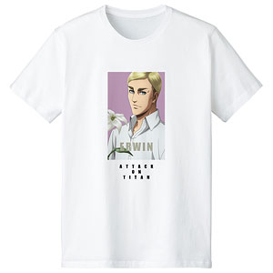 進撃の巨人 描き下ろしイラスト エルヴィン Tシャツ メンズ M