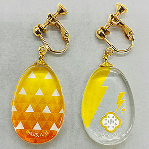 鬼滅の刃 ガラスイヤリング 我妻善逸