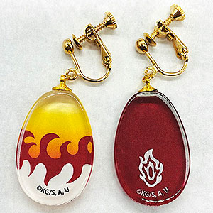 鬼滅の刃 ガラスイヤリング 煉獄杏寿郎