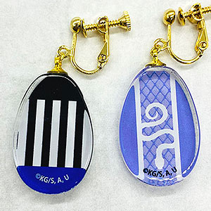 鬼滅の刃 ガラスイヤリング 伊黒小芭内