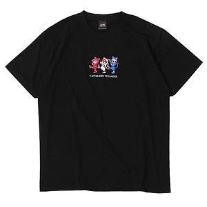 キャッ党忍伝てやんでえ ニャンキーTee ブラック XL
