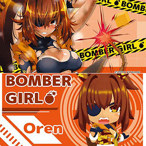 ボンバーガール マルチカードステッカー オレン