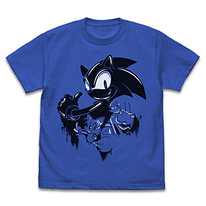 ソニック・ザ・ヘッジホッグ ソニック ウォールペイント Tシャツ/ROYAL BLUE-L