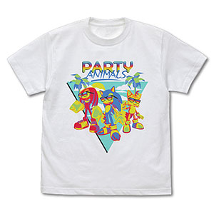 ソニック・ザ・ヘッジホッグ ソニック PARTY ANIMALS フルカラーTシャツ/WHITE-XL