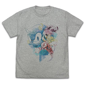 ソニック・ザ・ヘッジホッグ ソニック Fashion Pencil フルカラーTシャツ/MIX GRAY-XL