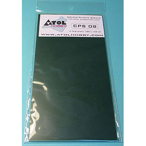 0.8mm プラ板 (緑) 180×100mm 2枚入り