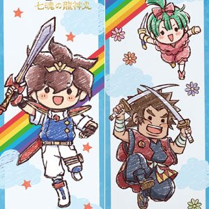 ビッグレザーストラップ「魔神英雄伝ワタル 七魂の龍神丸」01/戦部ワタル＆忍部ヒミコ＆剣部シバラク(グラフアート)
