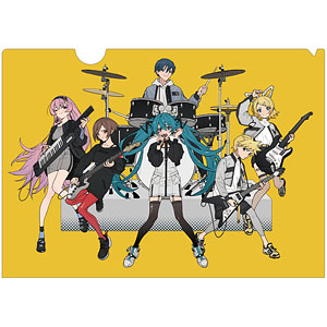 ピアプロキャラクターズ 描き下ろしイラスト 集合 バンドver. Art by tarou2 クリアファイル