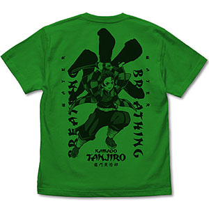 鬼滅の刃 無限列車編 水の呼吸 竈門炭治郎 Tシャツ/GREEN-S