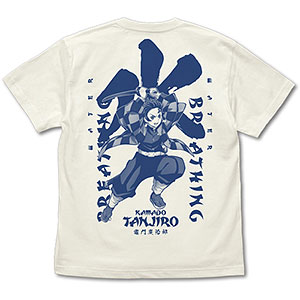 鬼滅の刃 無限列車編 水の呼吸 竈門炭治郎 Tシャツ/VANILLA WHITE-XL