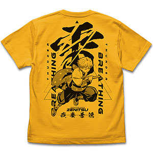 鬼滅の刃 無限列車編 雷の呼吸 我妻善逸 Tシャツ/GOLD-S
