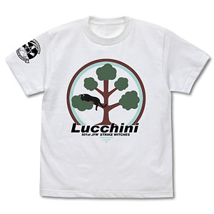 ストライクウィッチーズ ROAD to BERLIN フランチェスカ・ルッキーニパーソナルマーク Tシャツ/WHITE-XL