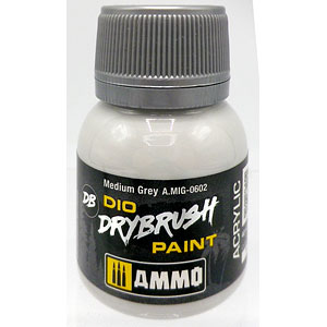 ダイオ ドライブラシペイント：ミディアムグレー