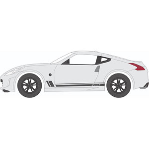 1/64 Tokyo Torque Series 9 - 2019 Nissan 370Z - Heritage Edition - Pearl White with Black Stripes