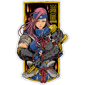 CAPCOM×B-SIDE LABELステッカー CAPCOMガール ハンター女