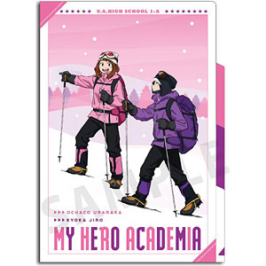 僕のヒーローアカデミア 雪山登山 3ポケットクリアファイル 麗日・耳郎