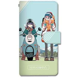 ゆるキャン△ ブックスタイルスマホケース Ver.2 Lサイズ デザイン04(各務原なでしこ＆志摩リン/A)