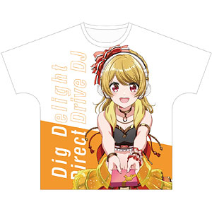 D4DJ 描き下ろしイラスト 愛本りんく プレゼントver. フルグラフィックTシャツ ユニセックス L