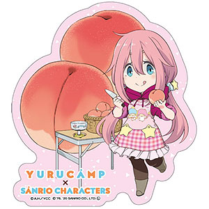 ゆるキャン△×サンリオキャラクターズ 耐水ステッカー 各務原なでしこ×リトルツインスターズ