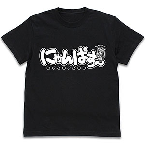 のんのんびより のんすとっぷ りにゅーある にゃんぱす Tシャツ/BLACK-M