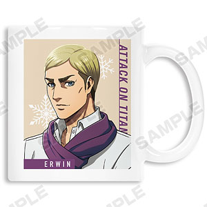 進撃の巨人 描き下ろしイラスト エルヴィン マフラー着用ver. マグカップ