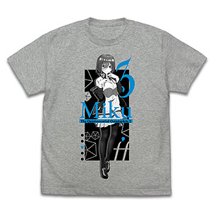 五等分の花嫁∬ 中野三玖 Tシャツ∬/MIX GRAY-L