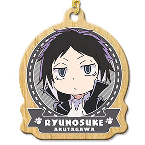 文豪ストレイドッグス わん！ 木製ストラップ 07 芥川龍之介
