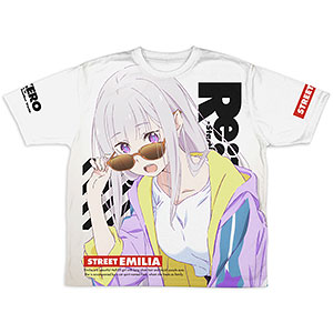 Re：ゼロから始める異世界生活 エミリア 冷感両面フルグラフィックTシャツ ストリートファッションVer./XL