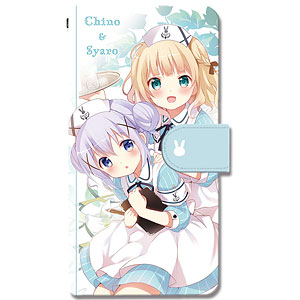 ご注文はうさぎですか？ BLOOM ブックスタイルスマホケース Lサイズ デザイン04(チノ＆シャロ)