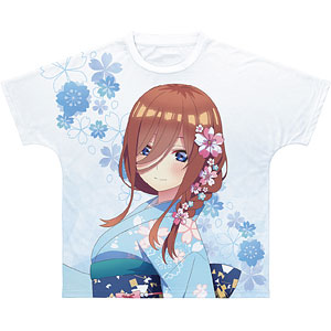 TVアニメ『五等分の花嫁∬』 描き下ろしイラスト 三玖 桜和装ver. フルグラフィックTシャツ ユニセックス L