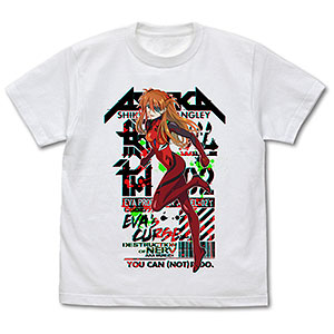 EVANGELION 式波 アスカ ラングレー フルカラーTシャツ/WHITE-M